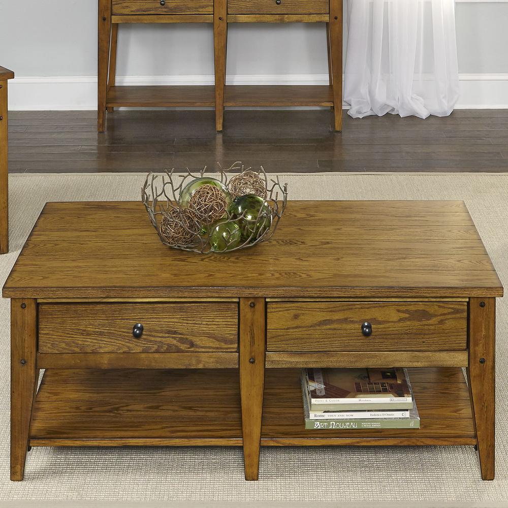 Lake House Cocktail Table in Oak