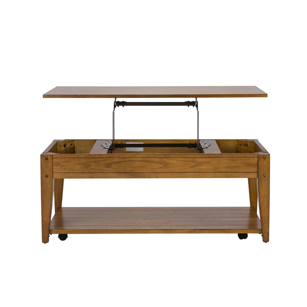 Lake House Lift Top Cocktail Table in Oak