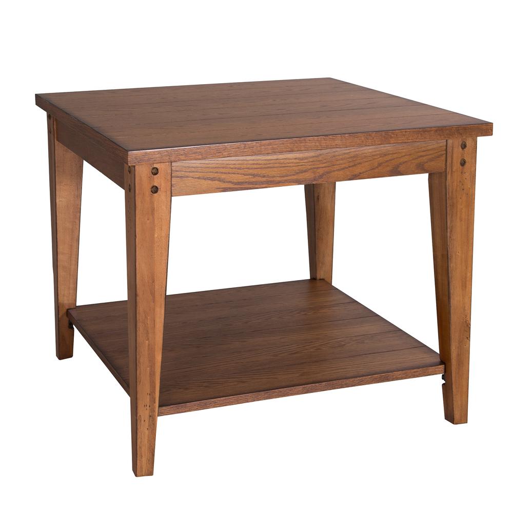Lake House Square Lamp Table in Oak