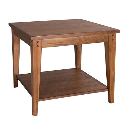 Lake House Square Lamp Table in Oak