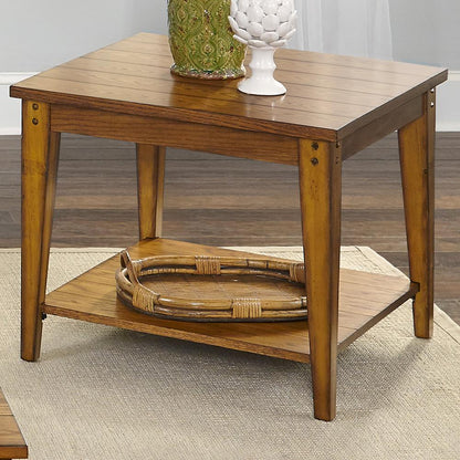 Lake House Square Lamp Table in Oak