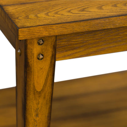 Lake House Square Lamp Table in Oak