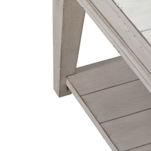 Lake House Lift Top Cocktail Table - Weathered White Oak Wood Plank Top