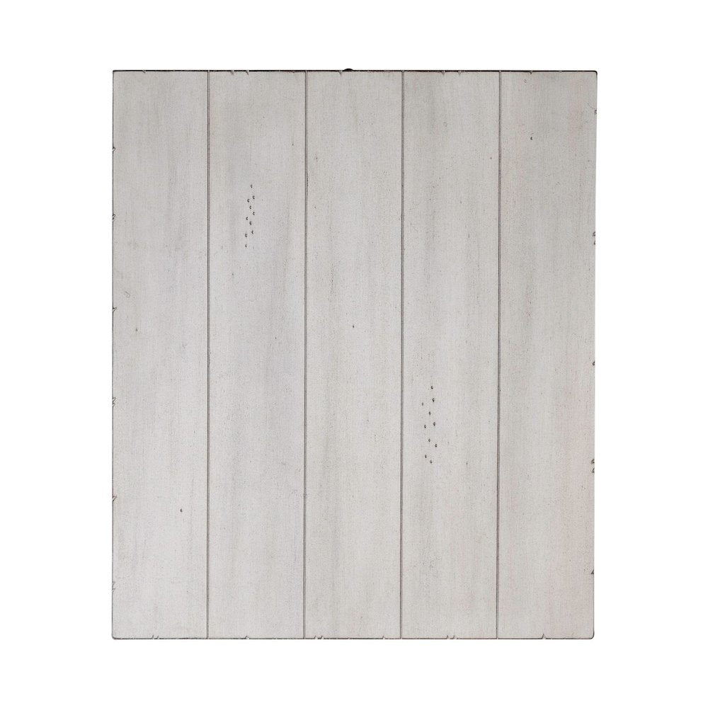 Lake House End Table - Weathered White Oak Wood Plank Top