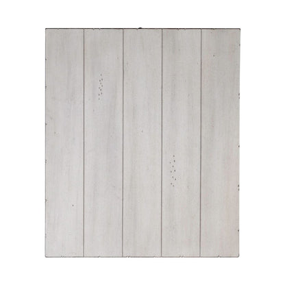 Lake House End Table - Weathered White Oak Wood Plank Top