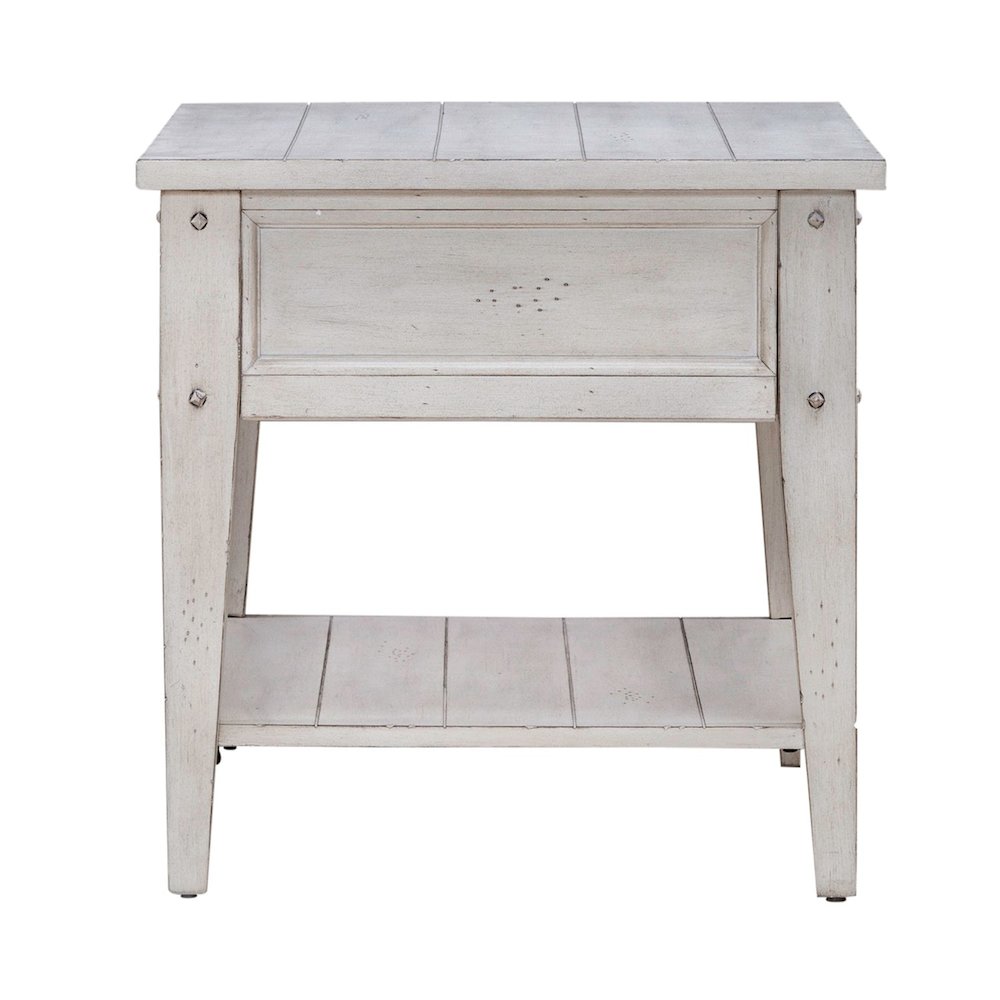 Lake House 3 Piece Table Set - Drawer Cocktail, 2 End Tables, White Oak