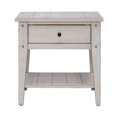 Lake House Opt 3 Piece Table Set - Lift Top Cocktail, 2 End Tables, White Oak