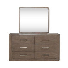 Queen Shelter Bed, Dresser & Mirror, Night Stand Bedroom Set - Burnished Clay