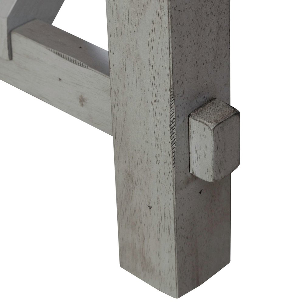 Dining Bench Transitional Grey in Smokey Grey Finish w/ Carbon Grey Tops