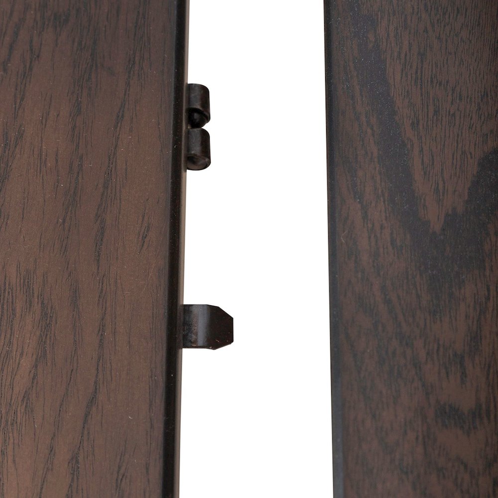 Newport Trestle Table with Two 14" Leaves - Smokey Gray with Carbon Gray Wood