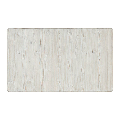 Rectangular Cocktail Table - Weathered White & Parchment Brown