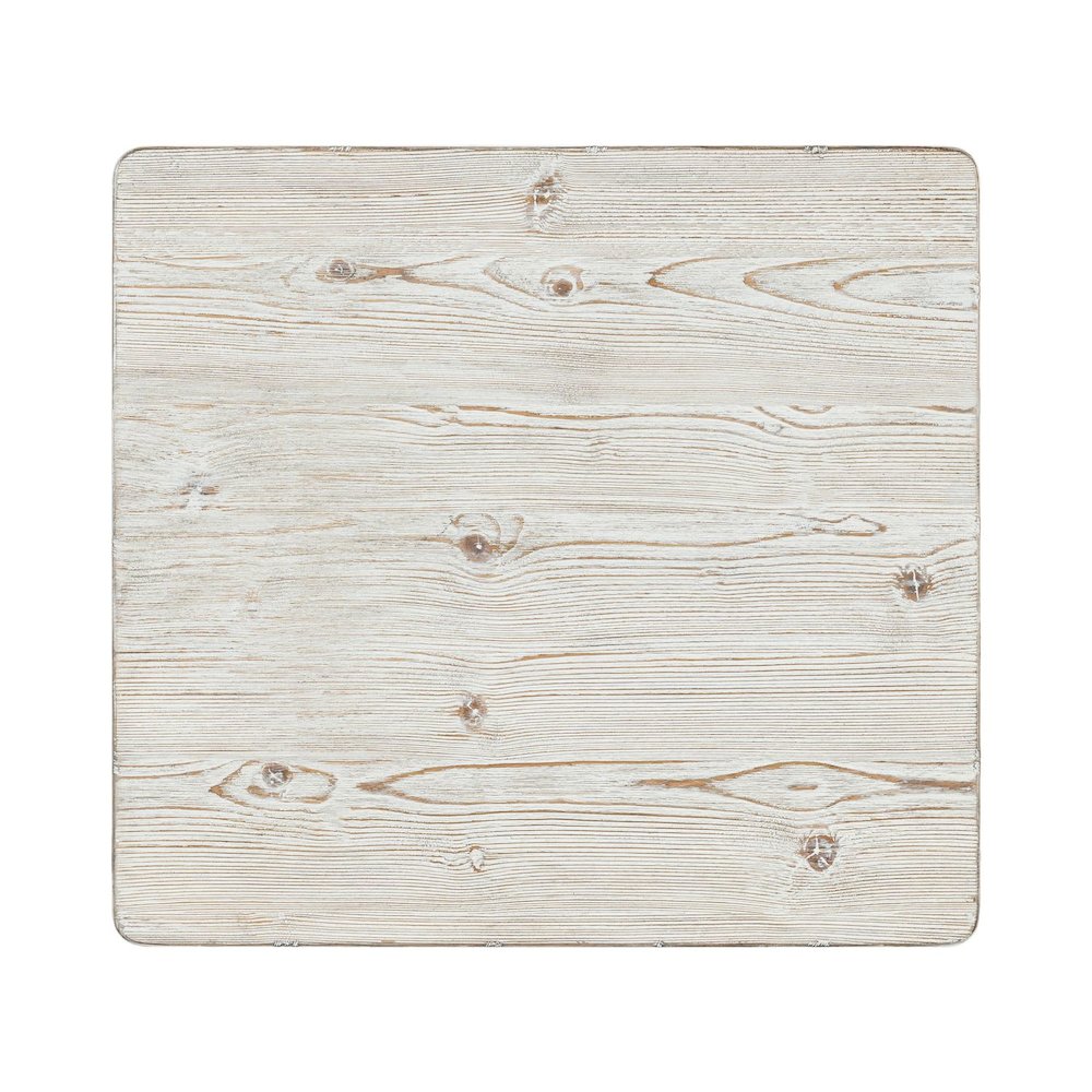 End Table for Living Room Farmhouse - Weathered White & Parchment Brown