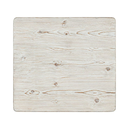 End Table for Living Room Farmhouse - Weathered White & Parchment Brown