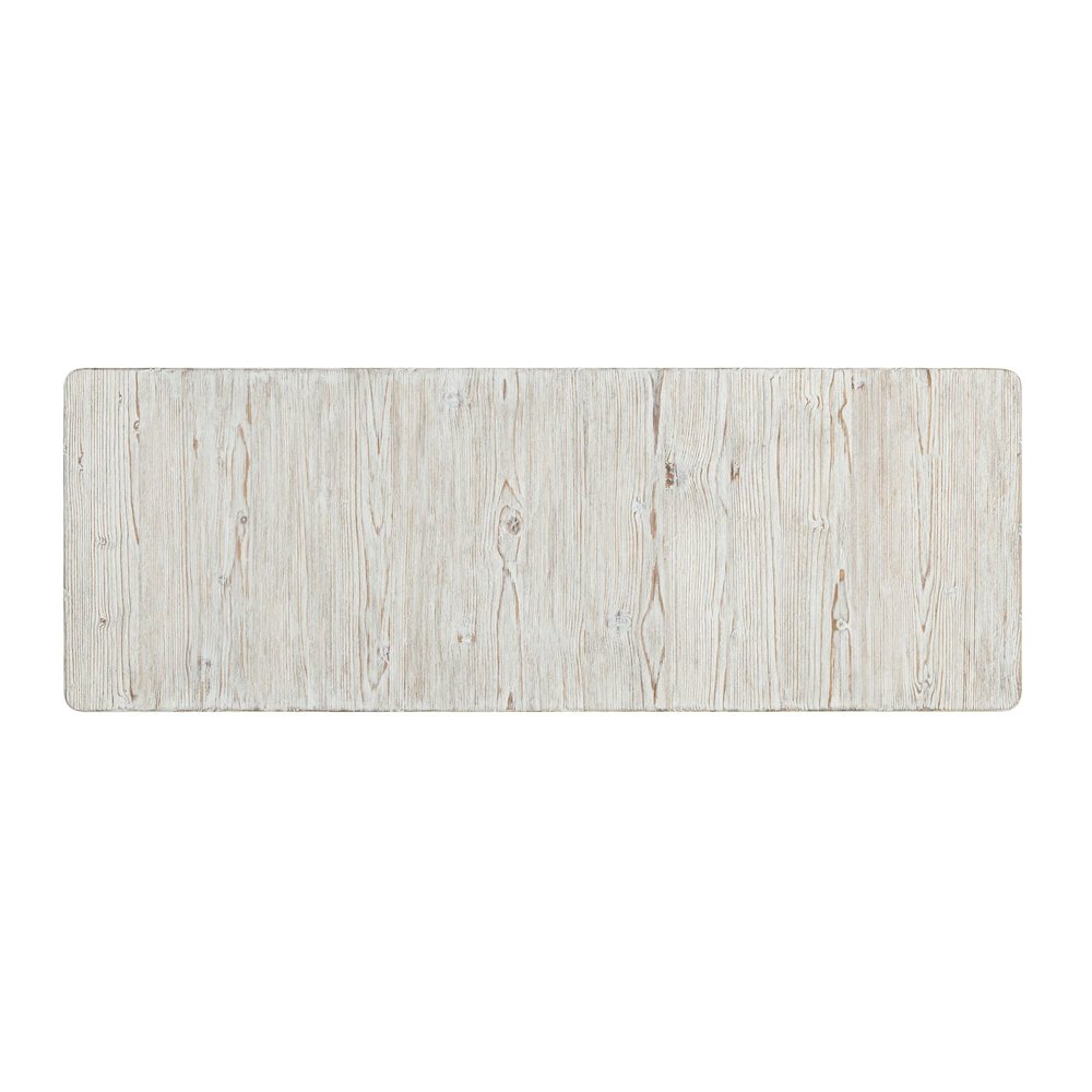 Sofa Table for Living Room Farmhouse - Weathered White & Parchment Brown