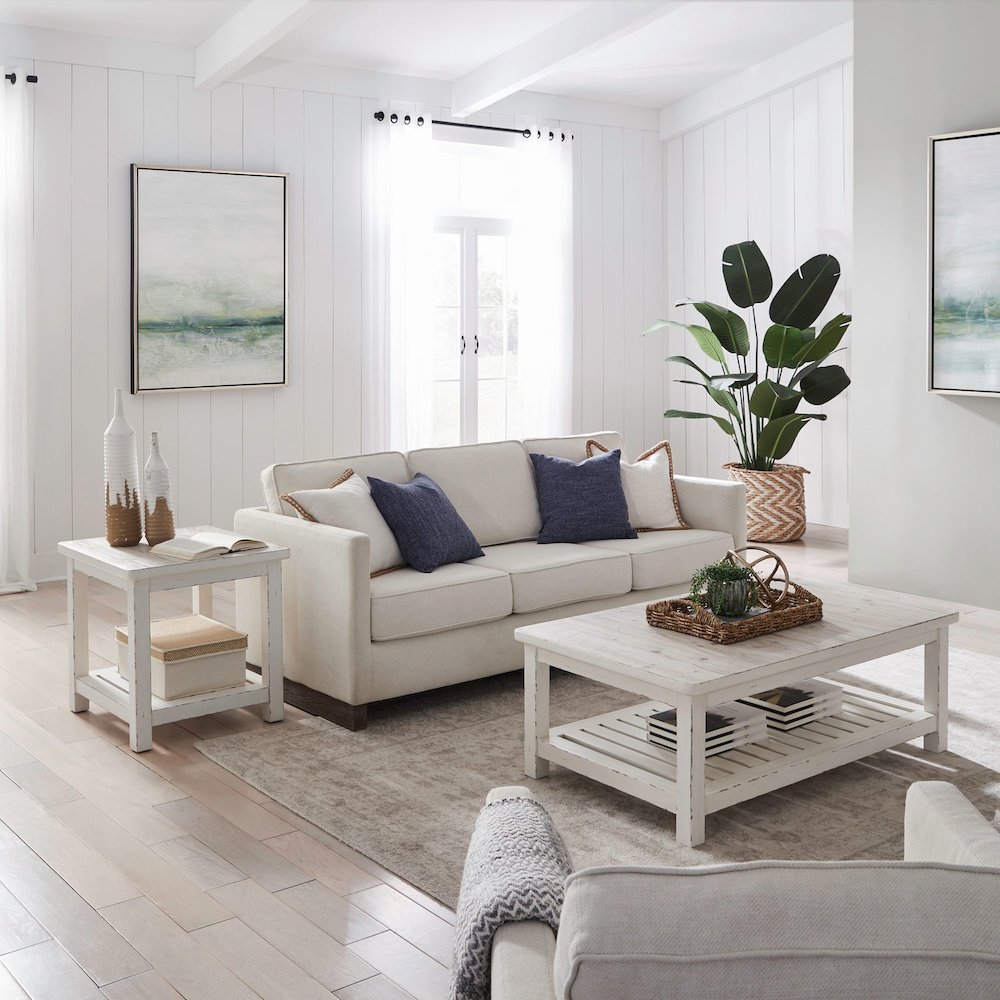 3 PcLiving Room Set Cocktail Table, 2 End Tables Farmhouse