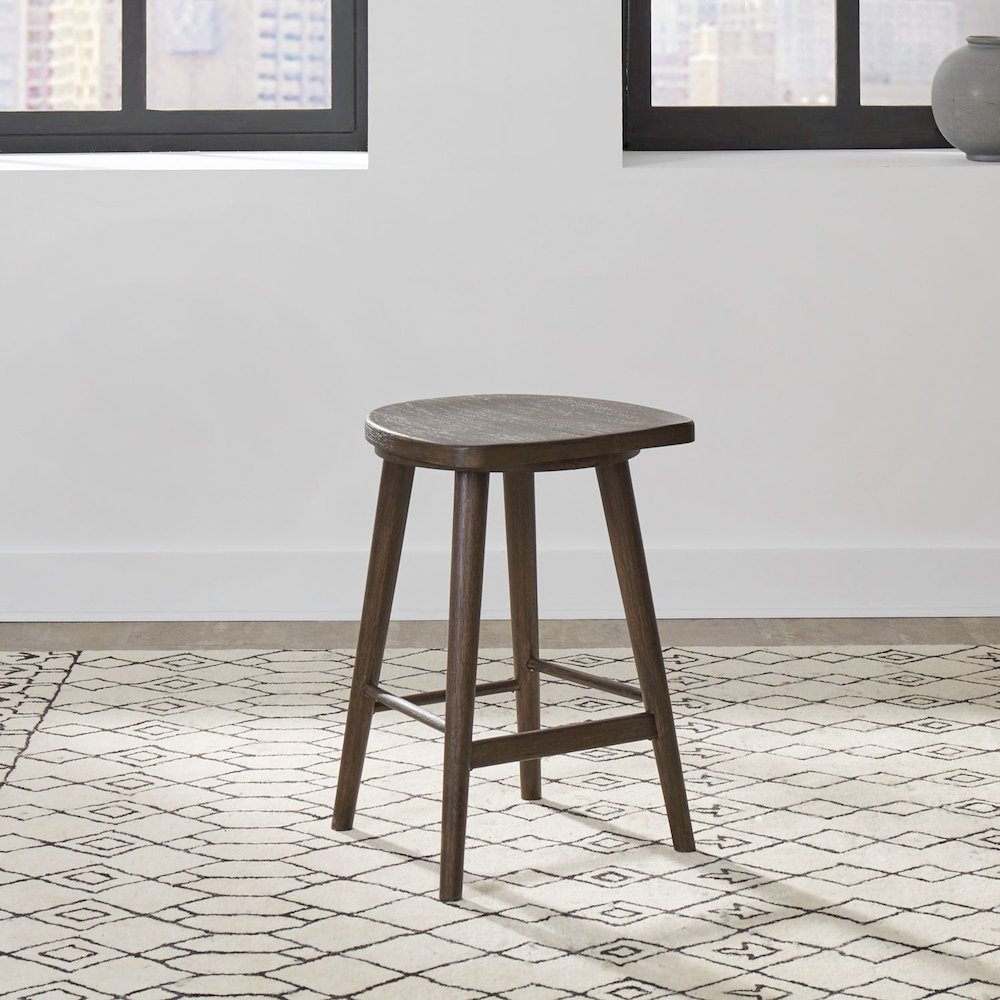 City View Counter Height Wood Stool for Accent Seating - Coffee Bean