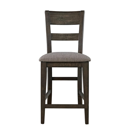 Double Bridge Splat Back Counter Chair (RTA) in Dark Chestnut
