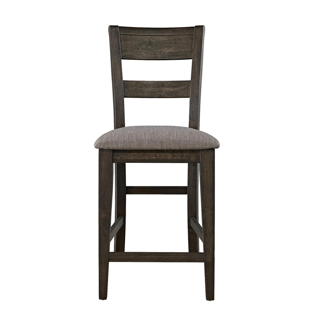 Double Bridge Splat Back Counter Chair (RTA) in Dark Chestnut