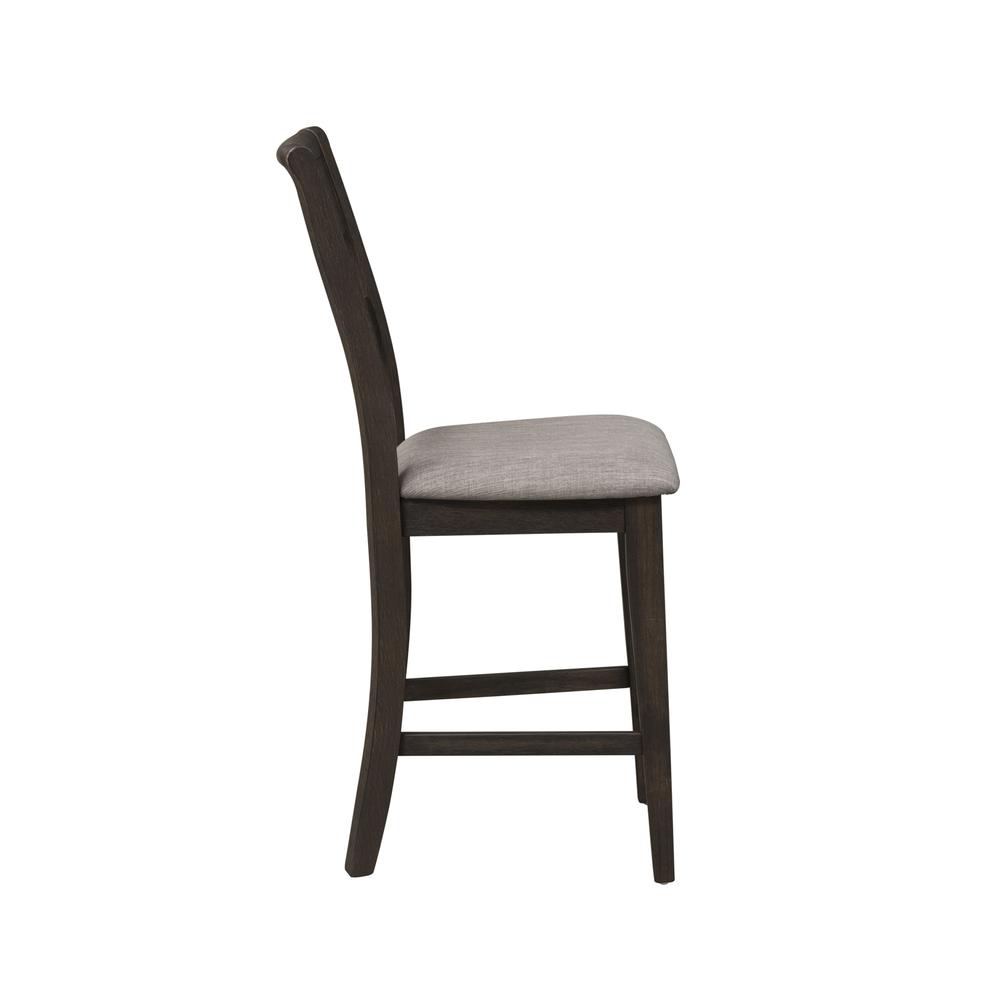 Double Bridge Splat Back Counter Chair (RTA) in Dark Chestnut