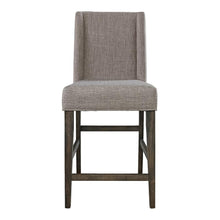 Double Bridge Upholstered Counter Chair (RTA)-Set of 2 in Dark Chestnut