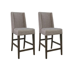 Double Bridge Upholstered Counter Chair (RTA)-Set of 2 in Dark Chestnut
