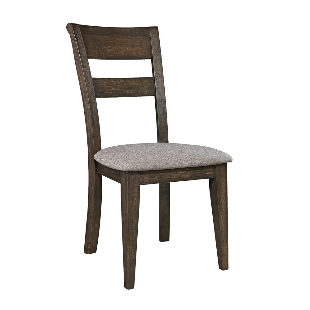 Double Bridge Splat Back Side Chair (RTA)-Set of 2 in Dark Chestnut