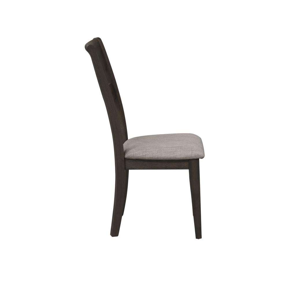 Double Bridge Splat Back Side Chair (RTA)-Set of 2 in Dark Chestnut