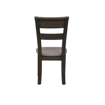 Double Bridge Splat Back Side Chair (RTA)-Set of 2 in Dark Chestnut