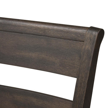 Double Bridge Splat Back Side Chair (RTA)-Set of 2 in Dark Chestnut