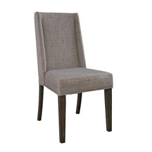 Double Bridge Upholstered Side Chair (RTA)-Set of 2 in Dark Chestnut