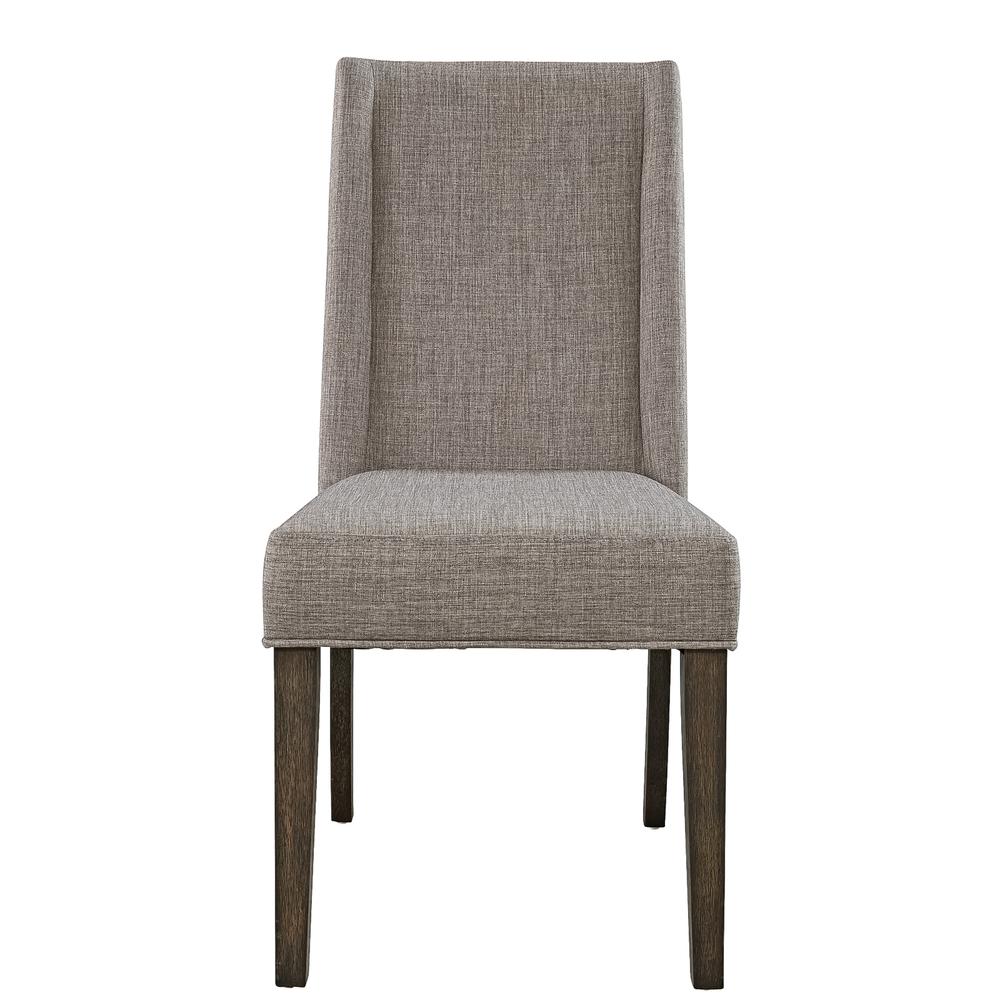 Double Bridge Upholstered Side Chair (RTA) in Dark Chestnut