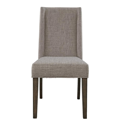 Double Bridge Upholstered Side Chair (RTA) in Dark Chestnut