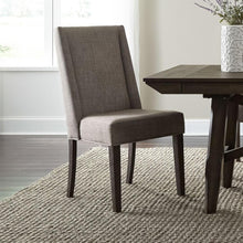 Double Bridge Upholstered Side Chair (RTA) in Dark Chestnut