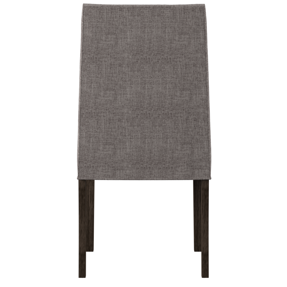 Double Bridge Upholstered Side Chair (RTA)-Set of 2 in Dark Chestnut