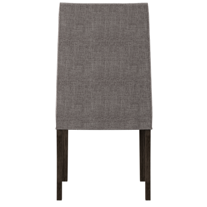 Double Bridge Upholstered Side Chair (RTA)-Set of 2 in Dark Chestnut