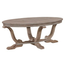 Greystone Mill Oval Cocktail Table in Stone White Wash w/ Wirebrush Distressing