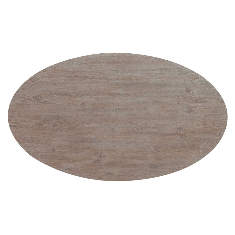 Greystone Mill Oval Cocktail Table in Stone White Wash w/ Wirebrush Distressing