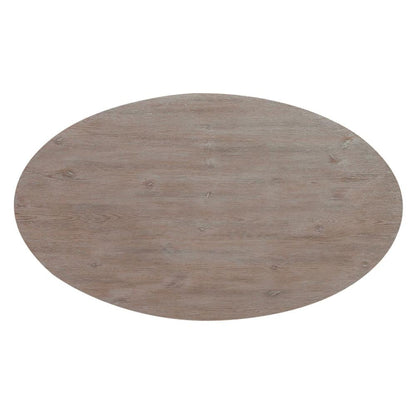 Greystone Mill Oval Cocktail Table in Stone White Wash w/ Wirebrush Distressing
