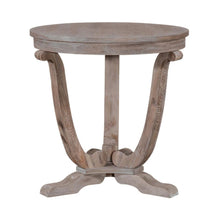 Greystone Mill End Table in Stone White Wash w/ Wirebrush Distressing