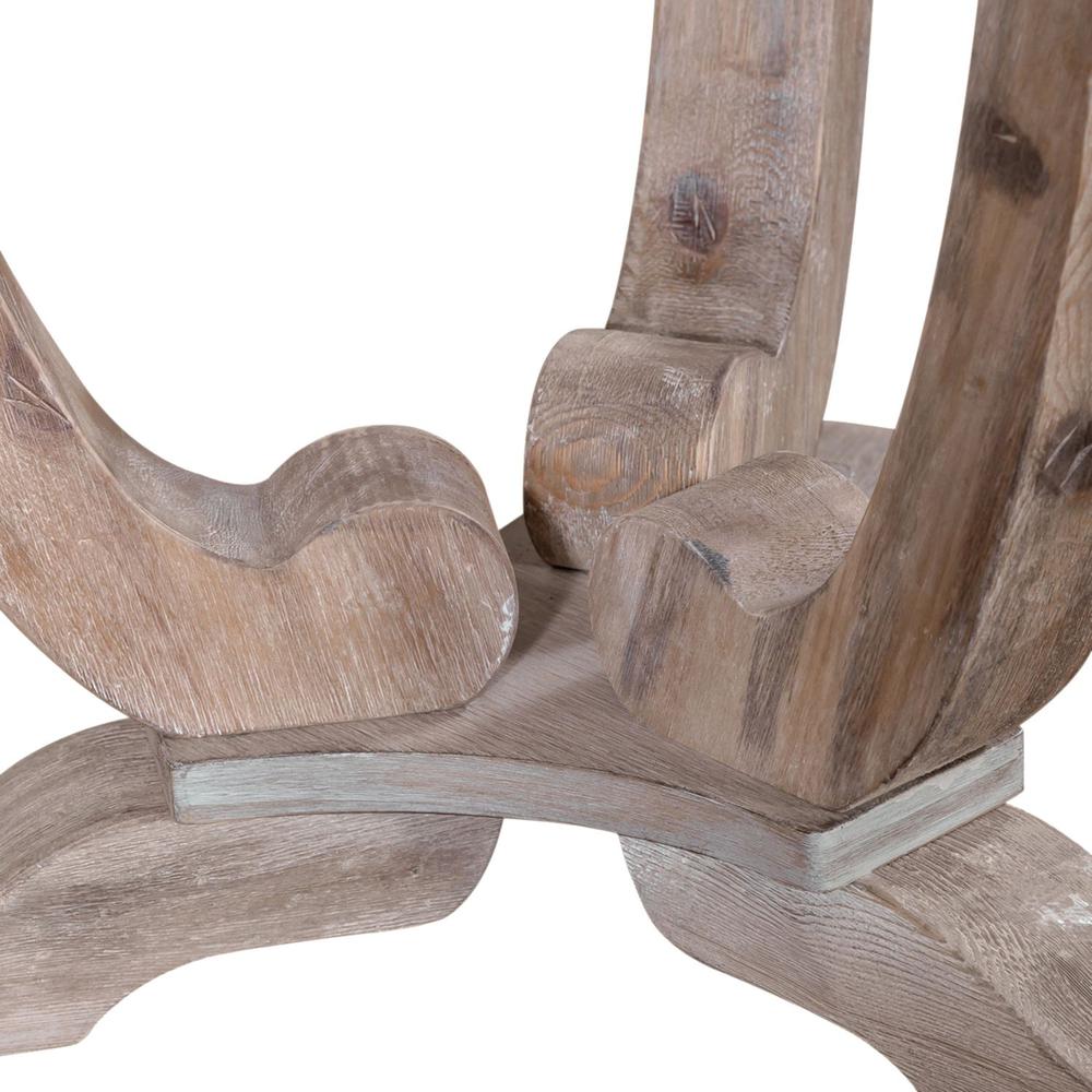 Greystone Mill End Table in Stone White Wash w/ Wirebrush Distressing