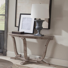 Greystone Mill Sofa Table in Stone White Wash w/ Wirebrush Distressing
