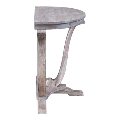 Greystone Mill Sofa Table in Stone White Wash w/ Wirebrush Distressing