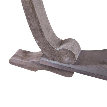 Greystone Mill Sofa Table in Stone White Wash w/ Wirebrush Distressing