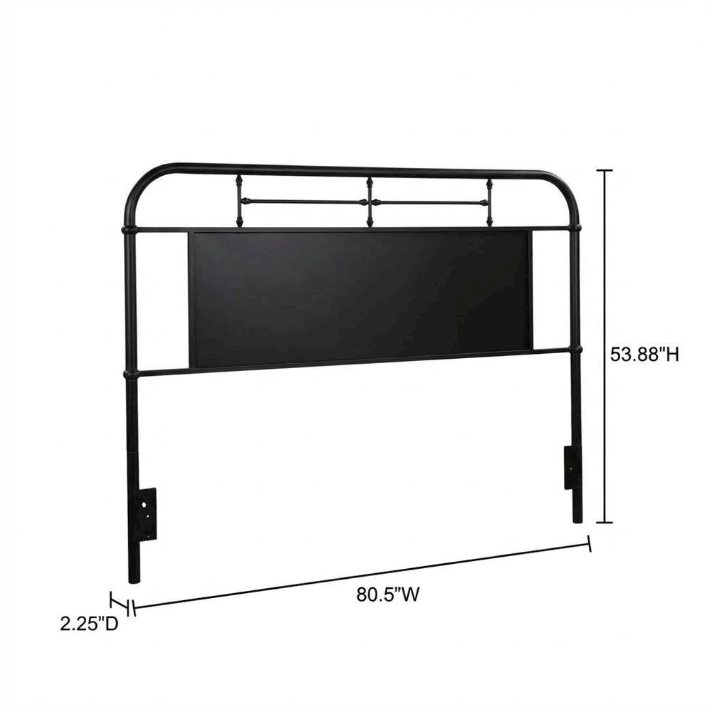 Distressed Metal Headboard King Size Vintage Metal Frame Design