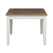 Summerville Rectangular Leg Table in Soft White Wash w/ Wirebrushed Gray Top