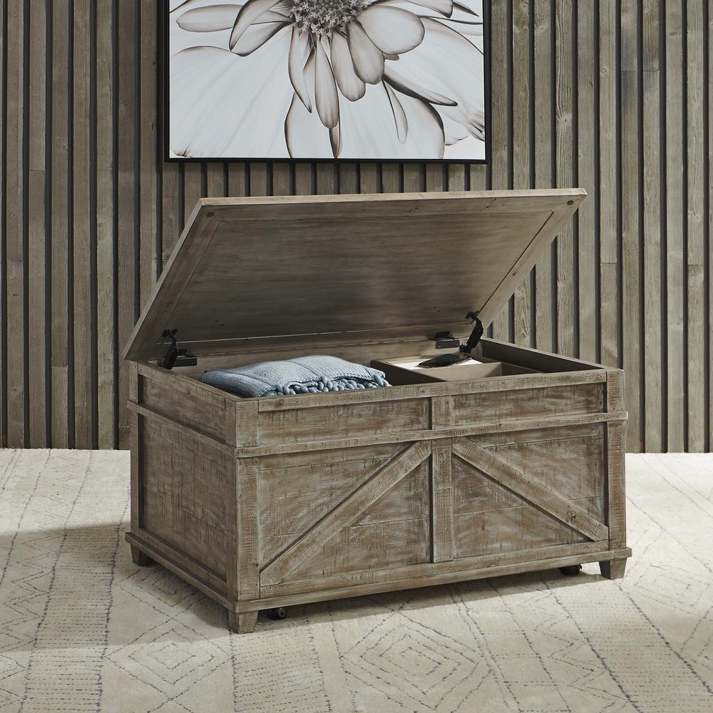 Parkland Falls Storage Trunk in Weathered Taupe