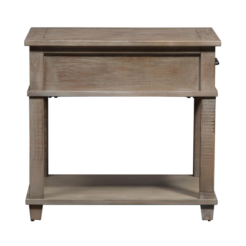 Parkland Falls Rectangular End Table in Weathered Taupe