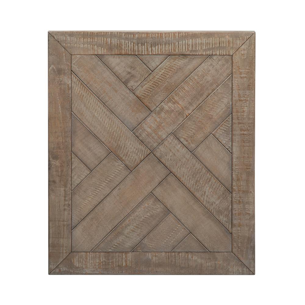Parkland Falls Rectangular End Table in Weathered Taupe