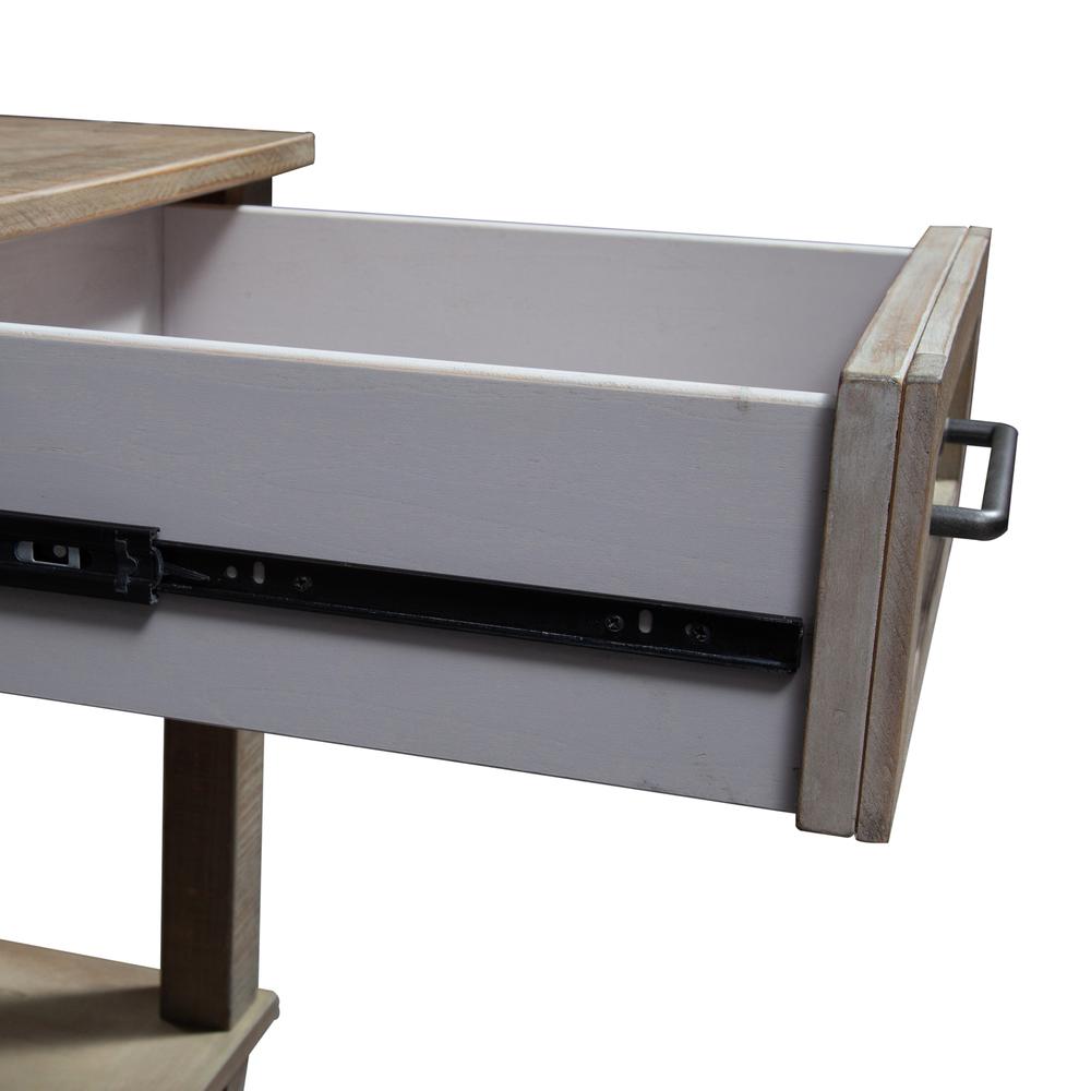 Parkland Falls Rectangular End Table in Weathered Taupe