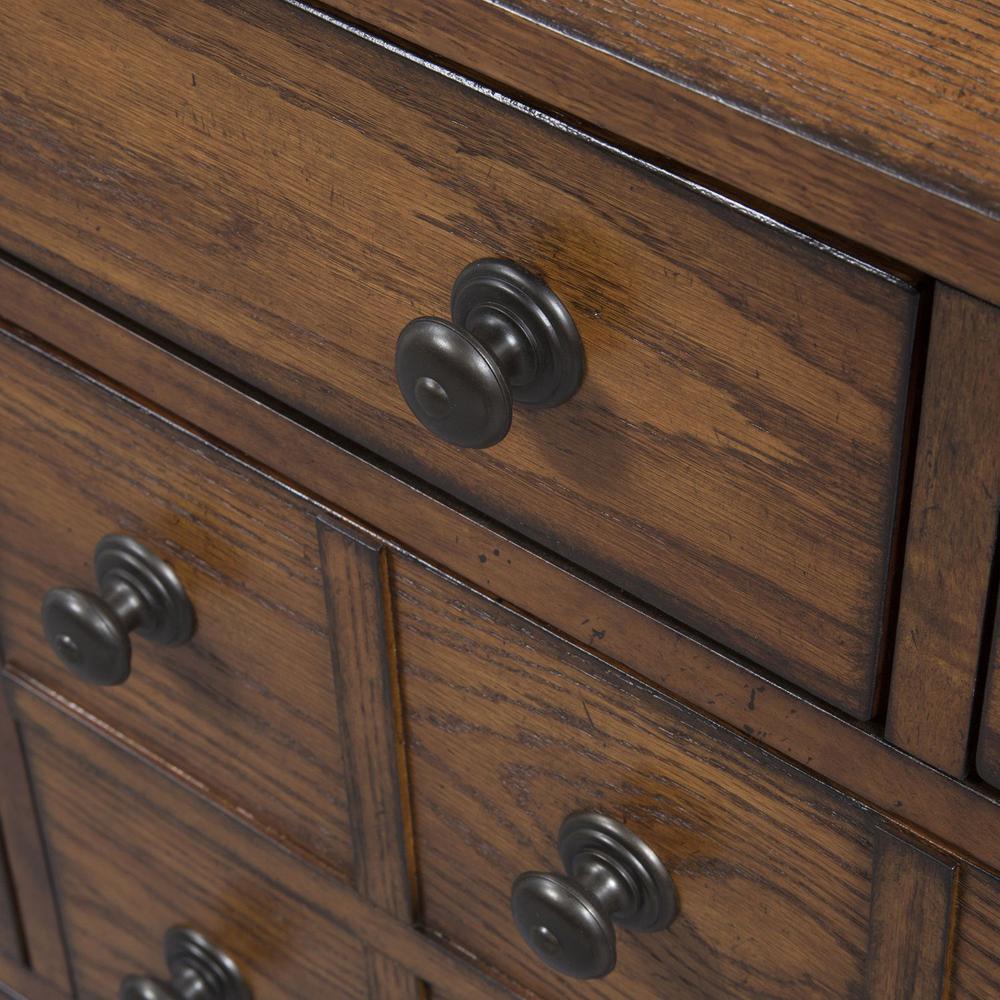 Grandpas Cabin 7 Drawer Dresser in Aged Oak
